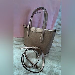Kate Spade Shimmy Lola Glitter rose gold Purse/Handbag/Crossbody: Clean & Lk New